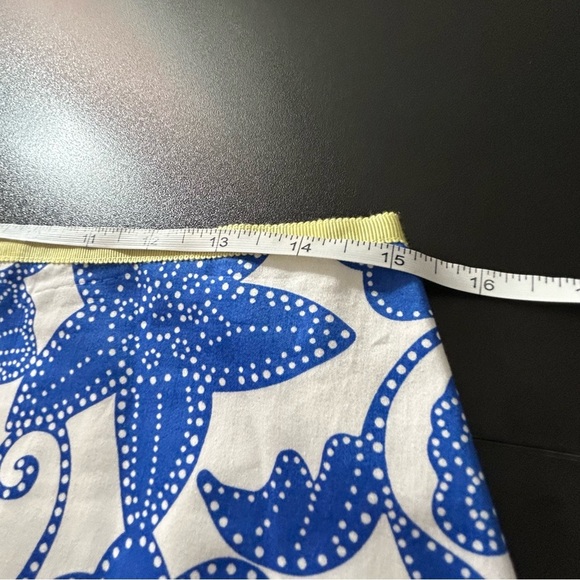 Lilly Pulitzer A-Line Skirt Fully Lined A-Line Blue White Fish Size 6 White Tag - Picture 5 of 7